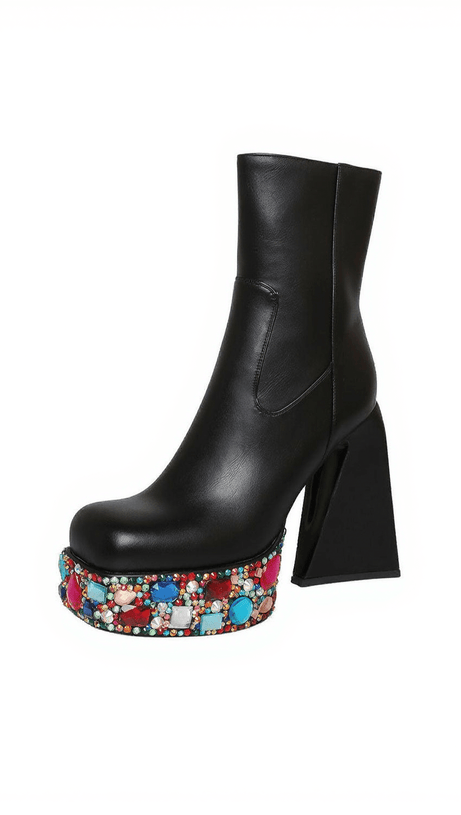 STIVALI CECILE MULTISTRASS NERI