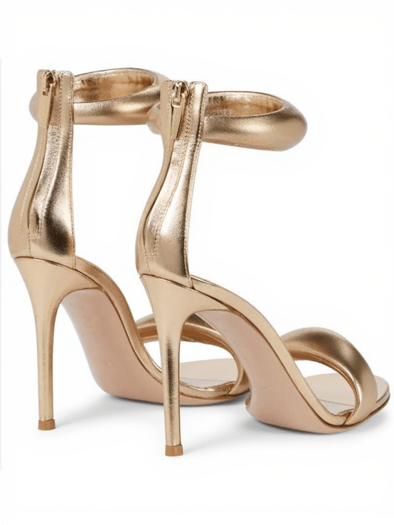 AIIZIE ALEENA GOLD ANKLE STRAP SANDALS - product image