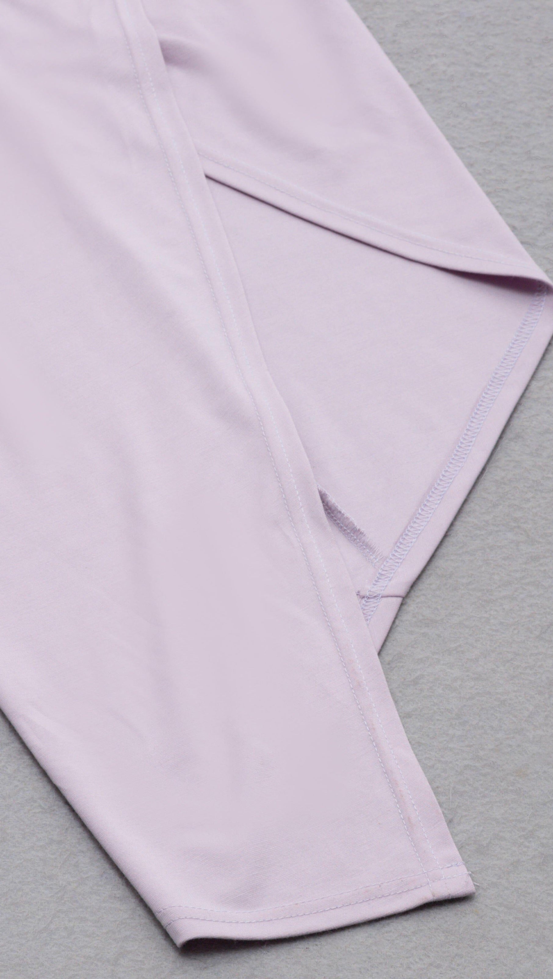 AIIZIE DEEP V-NECK SMALL FLYING-SLEEVED HIGH-RISE DRESS IN LIGHT PURPLE - product image