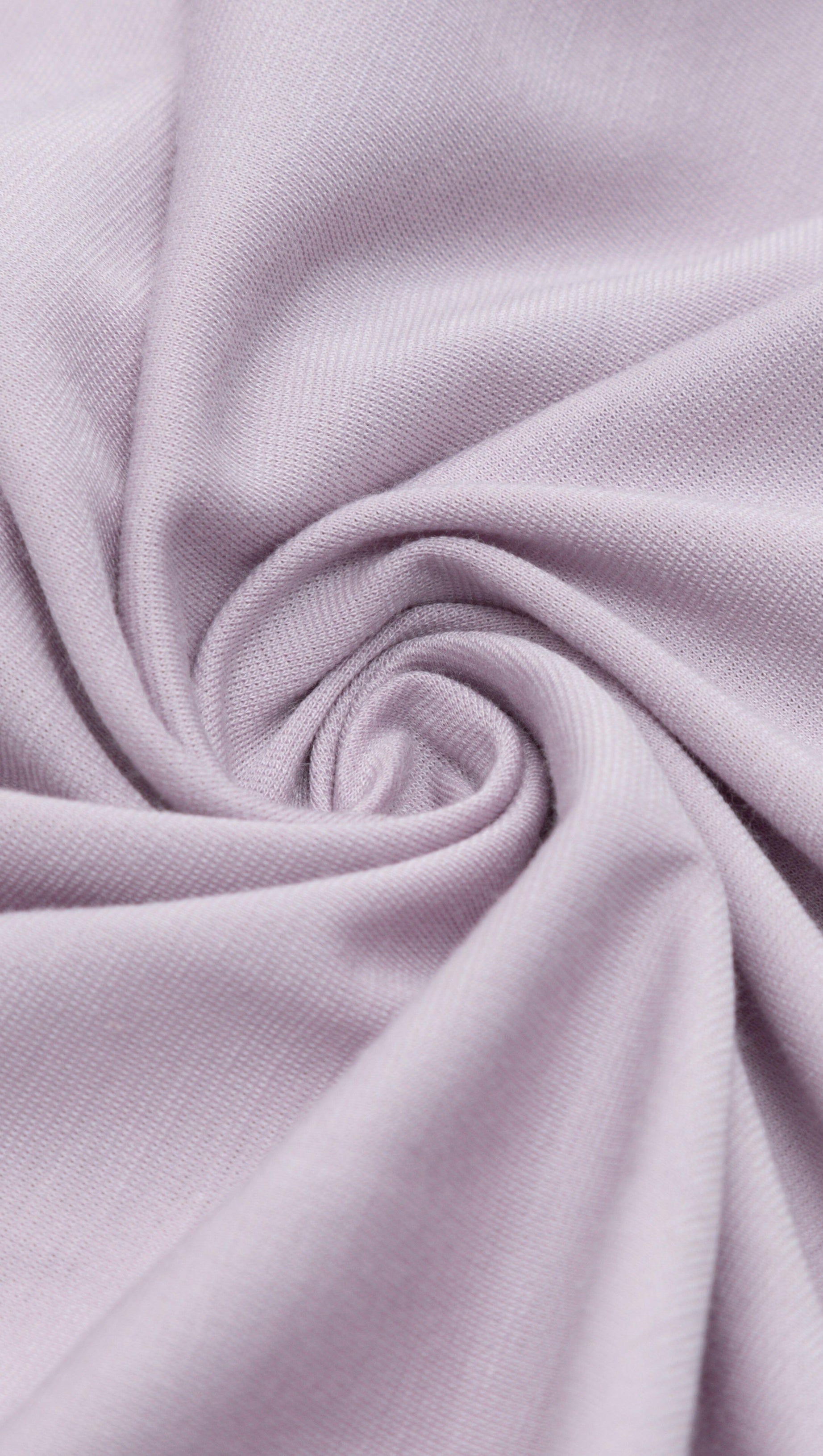 DEEP V-NECK SMALL FLYING-SLEEVED HIGH-RISE DRESS IN LIGHT PURPLE