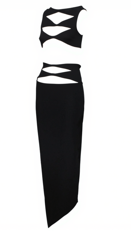 Hedwig – Schwarzes Bandage-Set mit Cut-outs