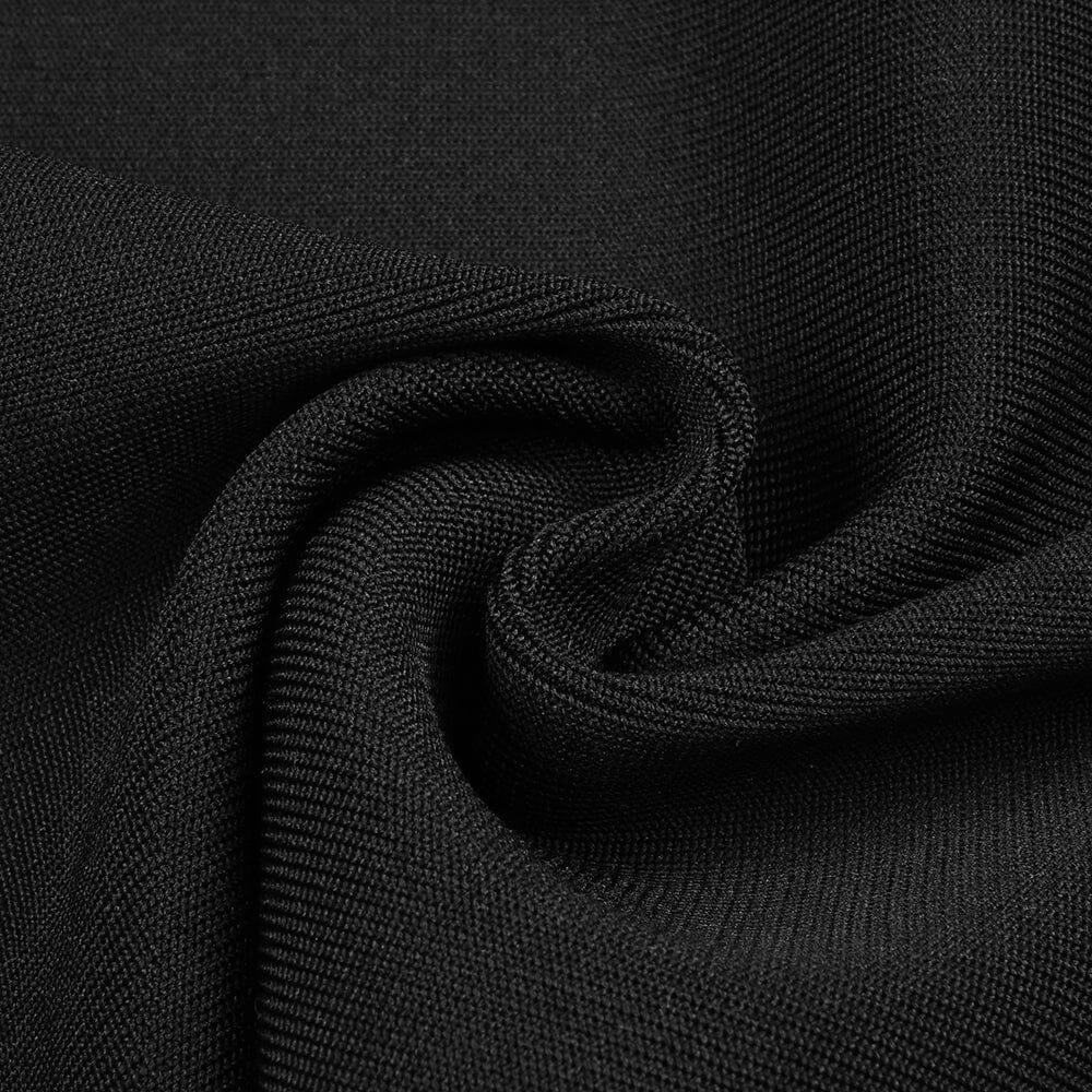 AIIZIE MESH STITCHED SLIM-FIT MINI DRESS IN BLACK - product image