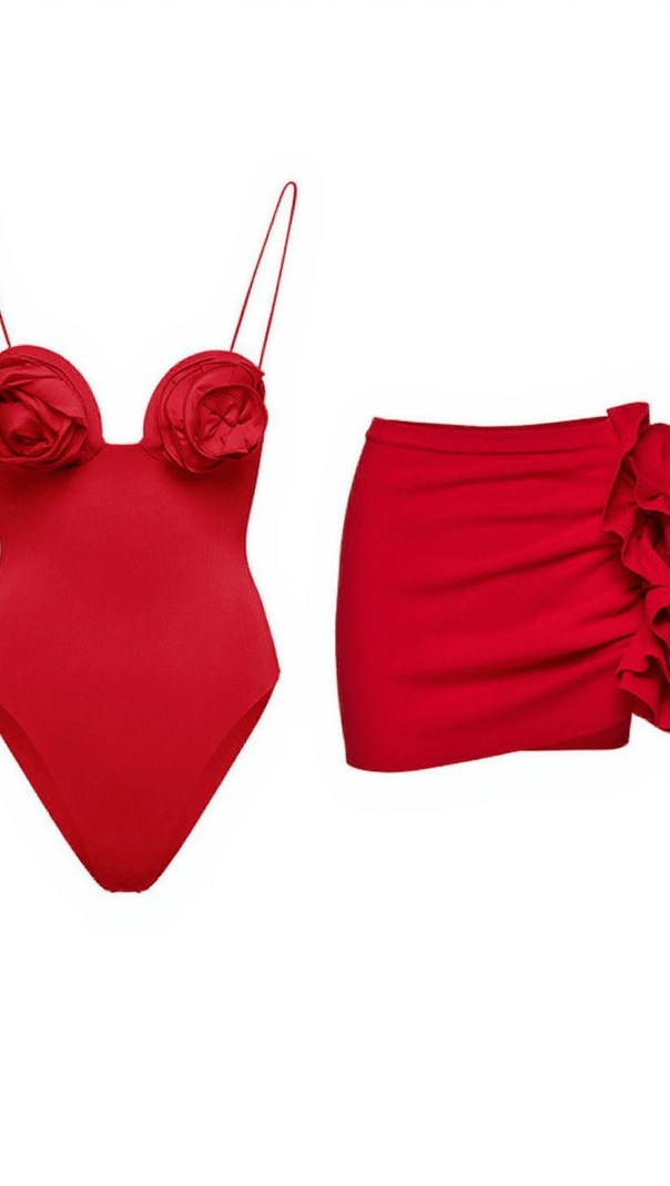 AIIZIE COLBY FLOWER SWIMWEAR TWO PIECE SET - product image