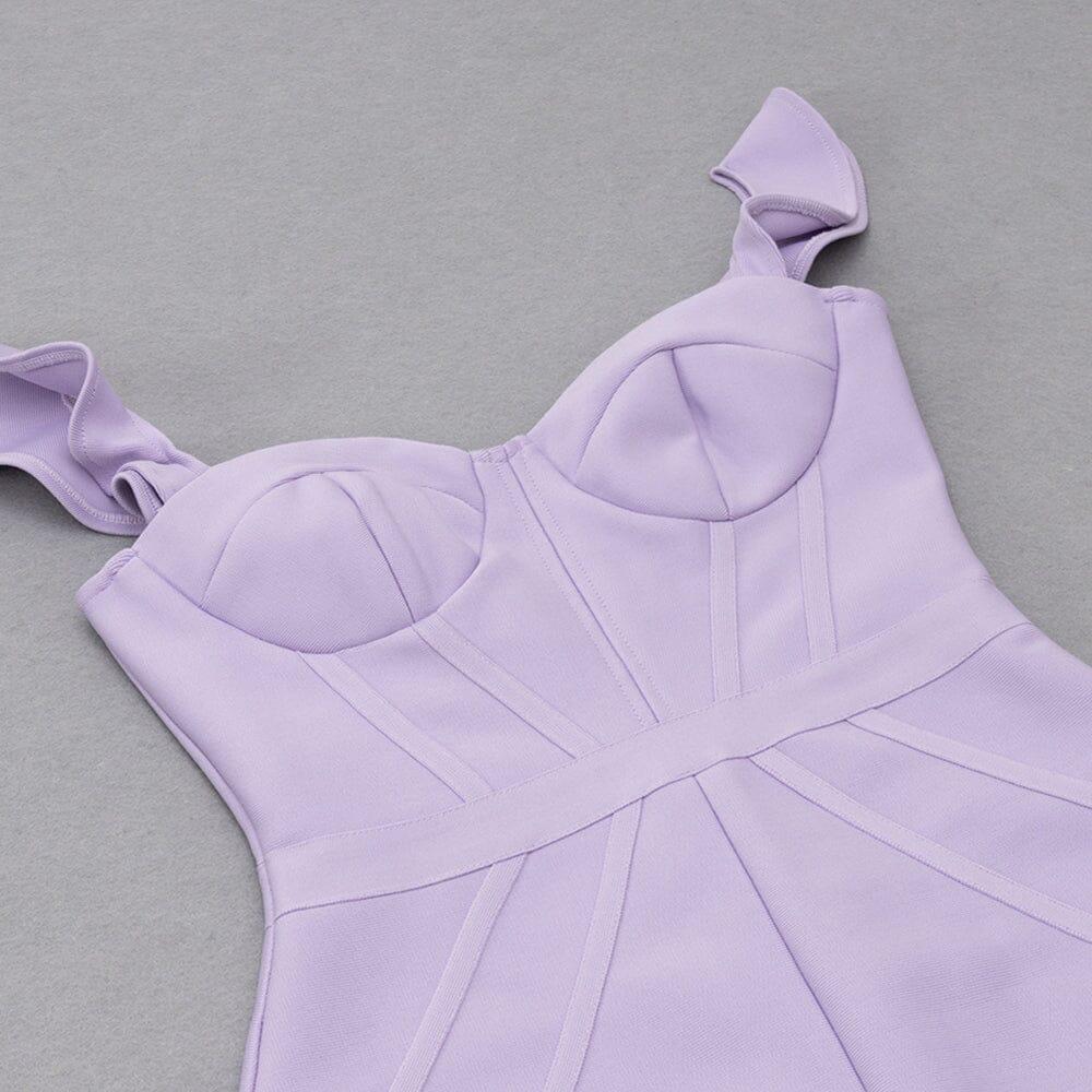 AIIZIE PLUS SIZE RUFFLE TRIM MERMAID HEM BUSTIER MAXI DRESS - product image