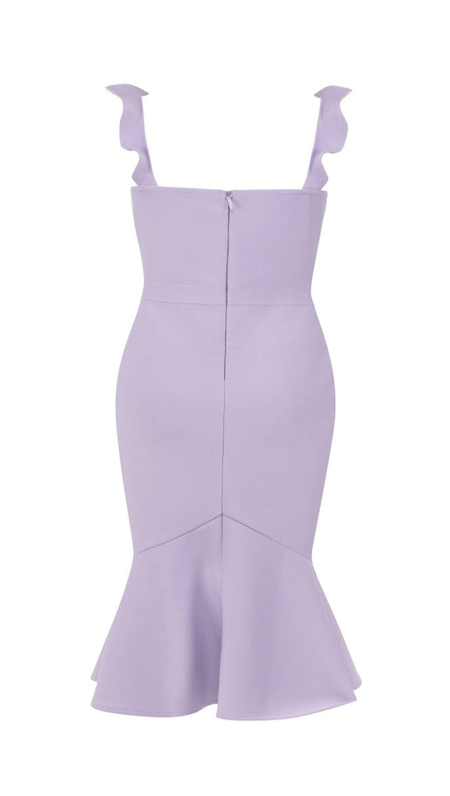 PLUS SIZE RUFFLE TRIM MERMAID HEM BUSTIER MAXI DRESS