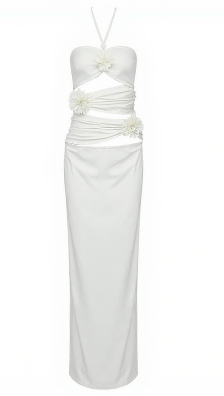 Dorcas Neckholder-Midikleid mit Cut-Outs