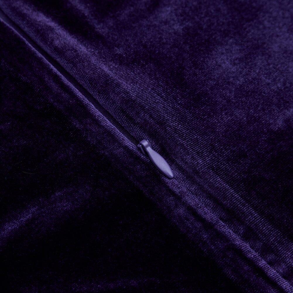ABITO CON CUCITURE IN TULLE E VELLUTO IN PROSPETTIVA VIOLA