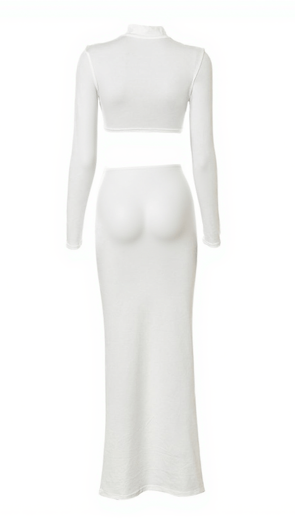 AIIZIE IMANI LONG SLEEVE RUCHED SKIRT SET - product image