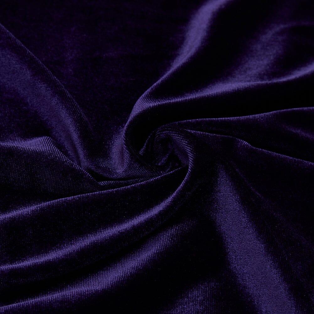 ABITO CON CUCITURE IN TULLE E VELLUTO IN PROSPETTIVA VIOLA