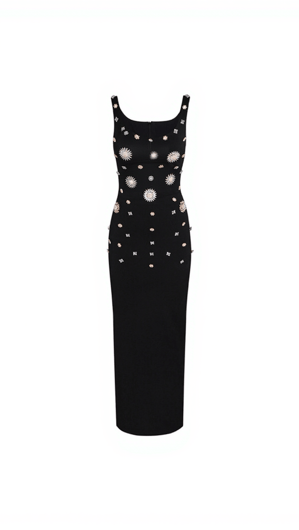 AIIZIE LUCASTA SLEEVELESS RHINESTONE SPLIT DRESS - product image