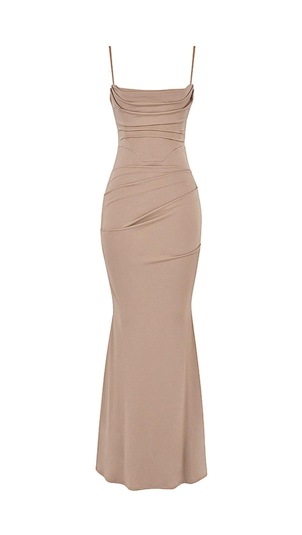 AIIZIE ALMOND JERSEY CORSET MAXI DRESS - product image