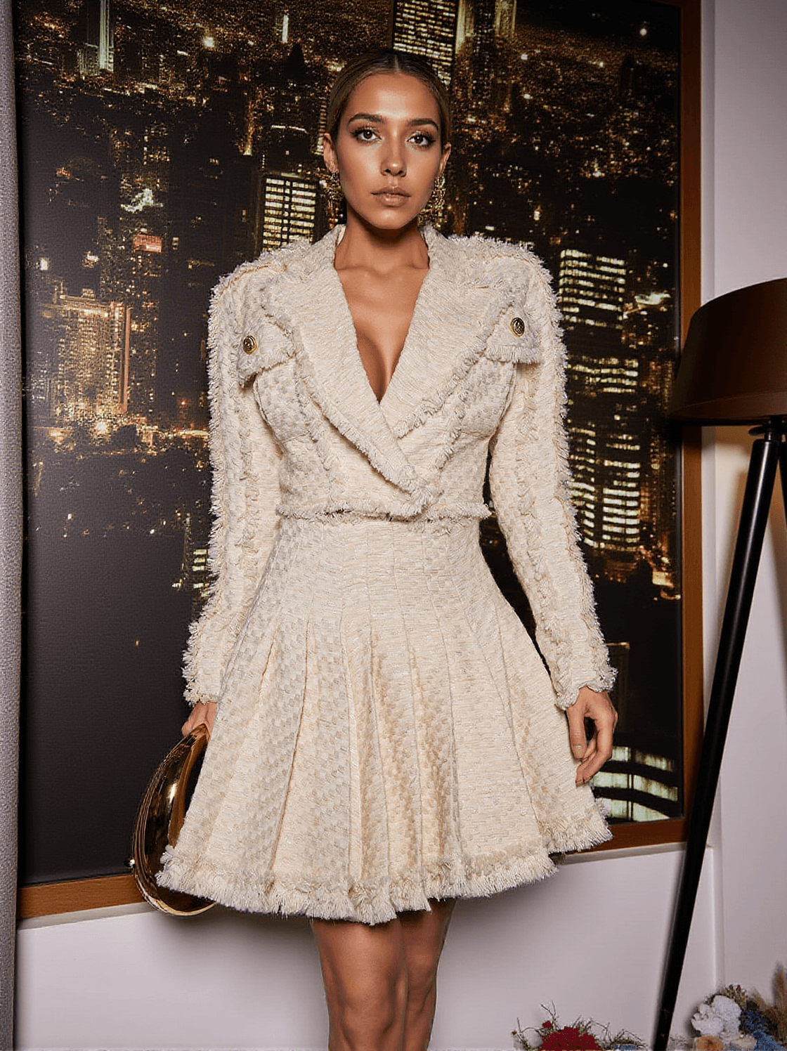 JURIA TWEED JACKET IN BEIGE