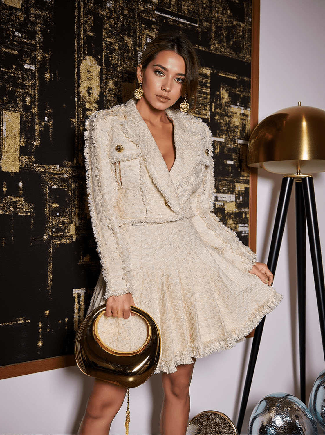 JURIA TWEED JACKET IN BEIGE