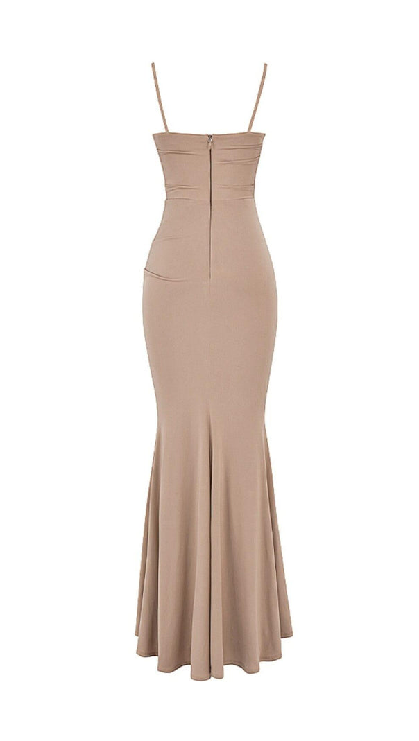 MANDELJERSEY-KORSETT-MAXIKLEID