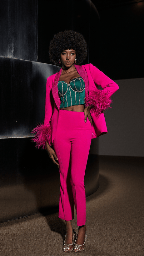 PANTALONI BODYCON VIOLA