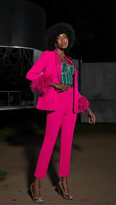 PANTALONI BODYCON VIOLA