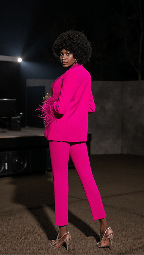 PANTALONI BODYCON VIOLA