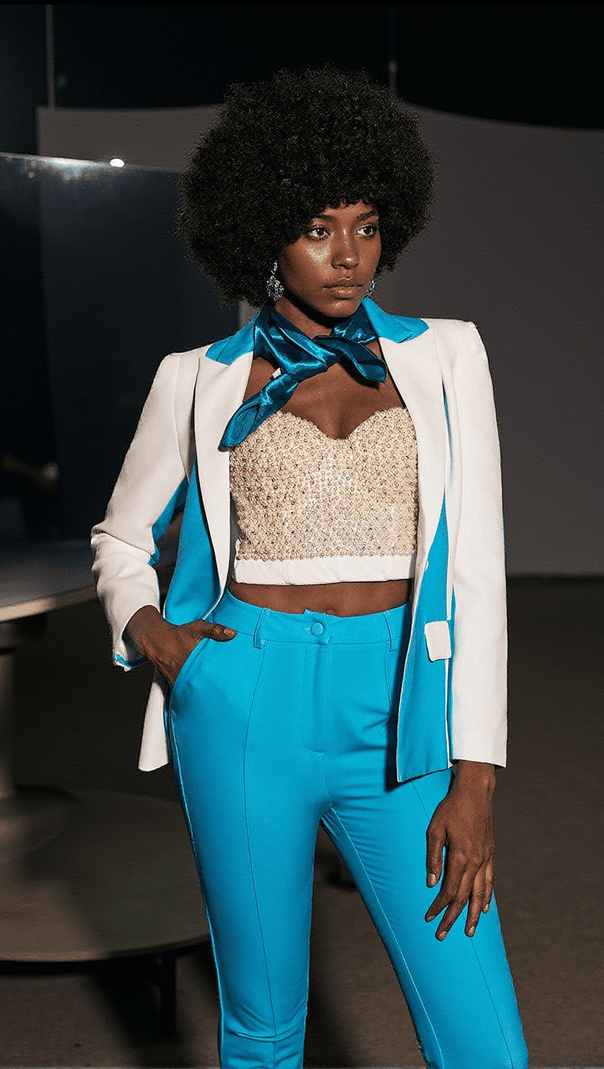 AIIZIE BESS PEARL EMBELLISHED CORSET TOP IN WHITE - product image