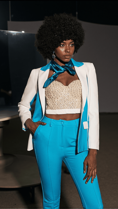 BESS PEARL EMBELLISHED CORSET TOP IN WHITE