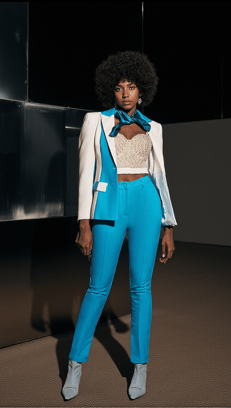 BESS PEARL EMBELLISHED CORSET TOP IN WHITE