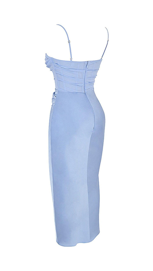 AIIZIE SKY DRAPED CORSET MIDI DRESS - product image