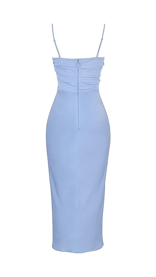 AIIZIE SKY DRAPED CORSET MIDI DRESS - product image