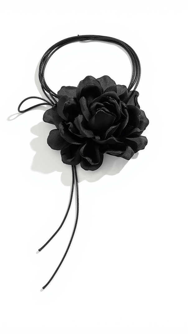 AIIZIE ROSIE BLACK FLOWER MESH CHOKER - product image