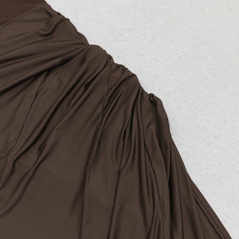 AIIZIE PLEATED SLEEVELESS BANDAGE MIDI DRESS - product image