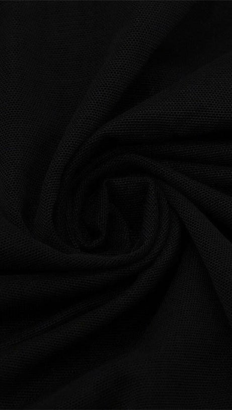 GAUZE TRANSPARENT BAMBOO BUCKLE BELT DRESS IN BLACK