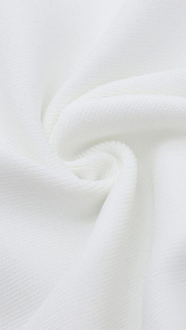 AIIZIE ONE-LINE SHOULDER-TOP TULLE DRESS IN WHITE - product image