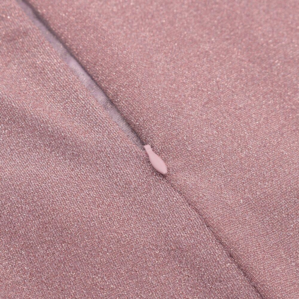 ABITO ROSA CON SPACCO ALTO E VOLANT SCHIENA SENZA SCHIENA