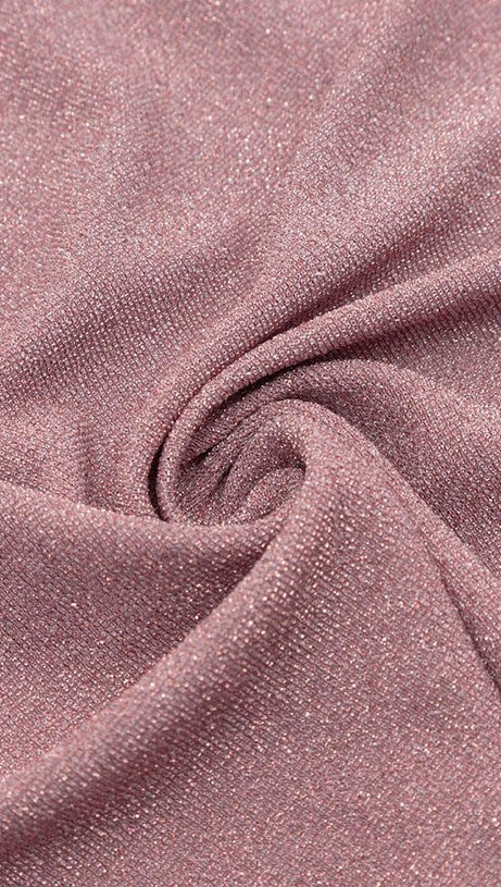 HIGH SLIT AND RUFFLES BACKLESS DRESS IN PINK