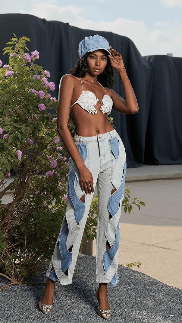 AIIZIE BILLY DIAMOND HANDS BUSTIER TOP - product image