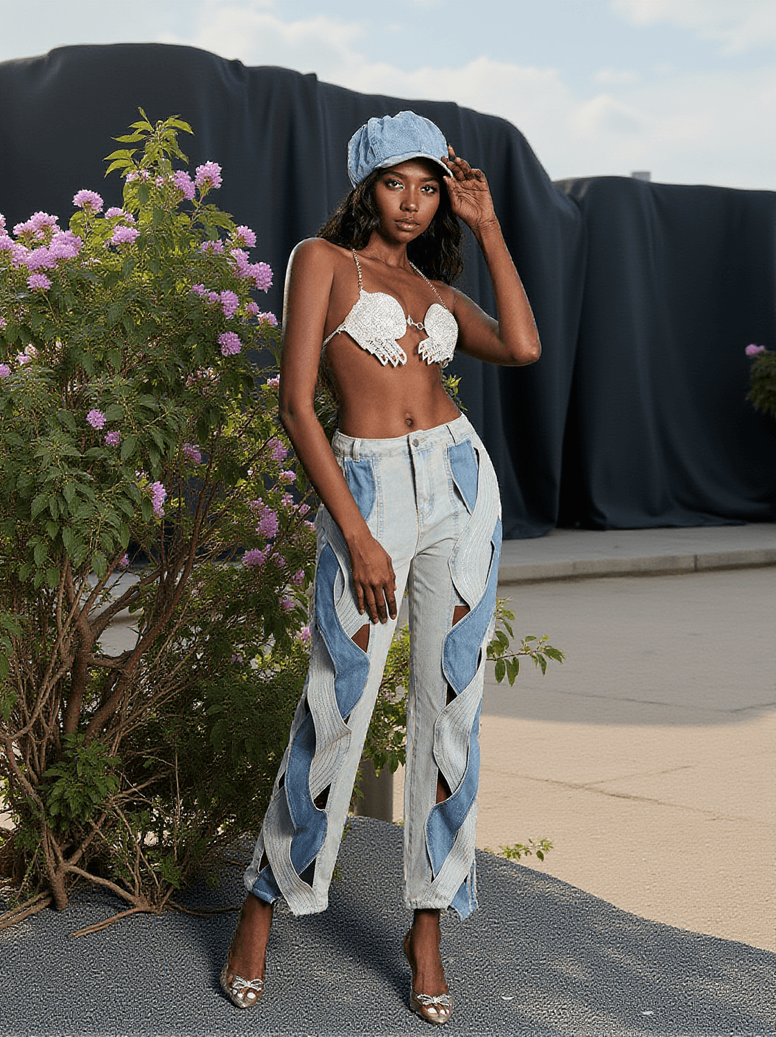 Bustier-Oberteil „Hands“ von Billy Diamond