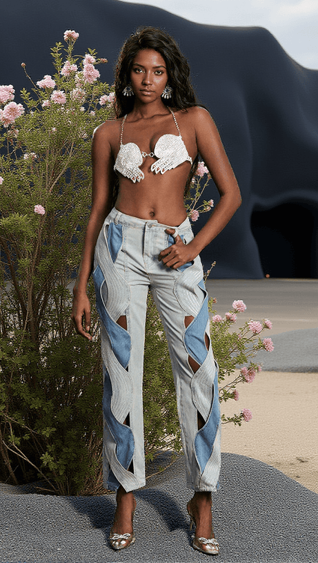 Bustier-Oberteil „Hands“ von Billy Diamond