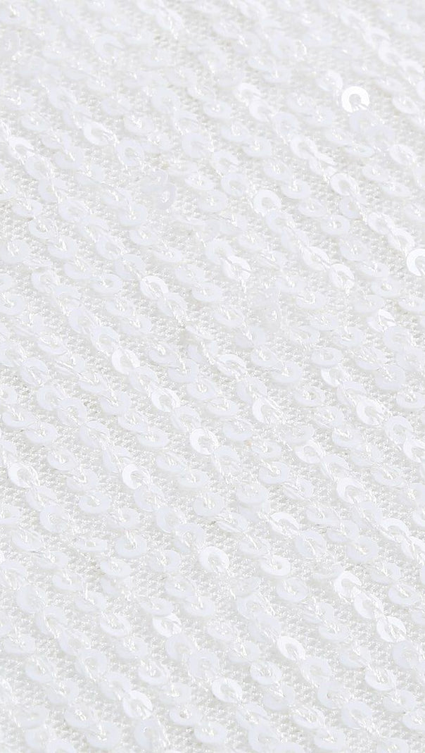 Ostrich Hair Decorative Bandeau Maxic Dress in White
