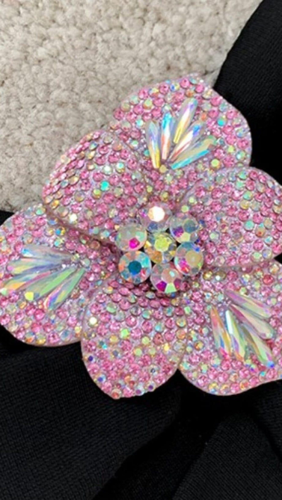 DIAMOND FLOWER SLEEVELESS SUSPENDER MINI DRESS IN BLACK