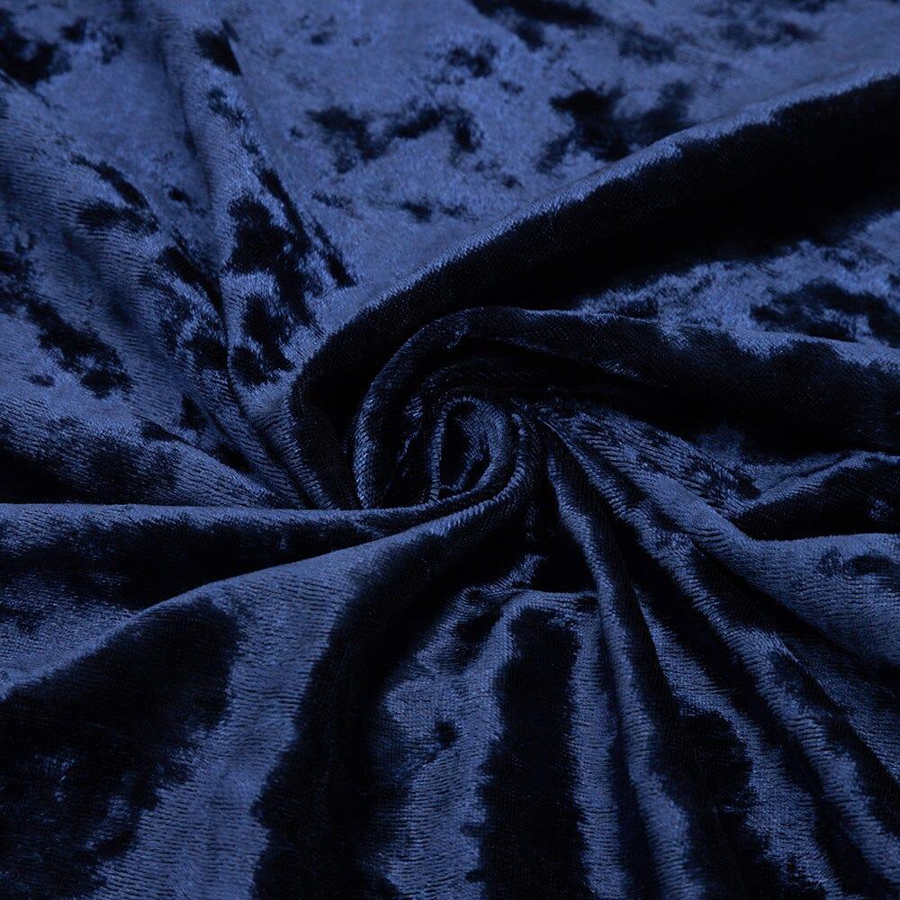 ABITO MIDI IN VELLUTO CON SCOLLO A V E VITA SEXY, COLOR BLU MARINO