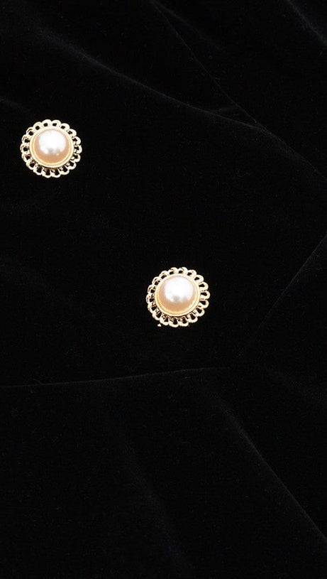 VELVET LACE ONE PIECE NECKLINE VINTAGE MIDI DRESS IN BLACK