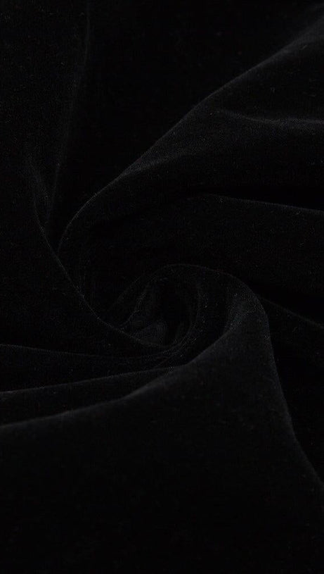 VELVET LACE ONE PIECE NECKLINE VINTAGE MIDI DRESS IN BLACK