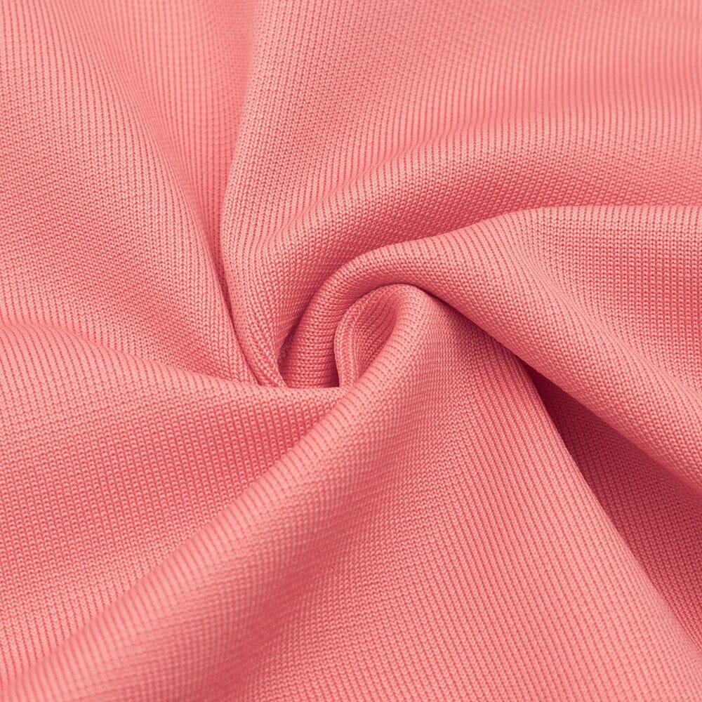 BANDAGE MESH MINIKLEID MIT UNREGELMÄSSIGEN TRÄGERN IN PINK