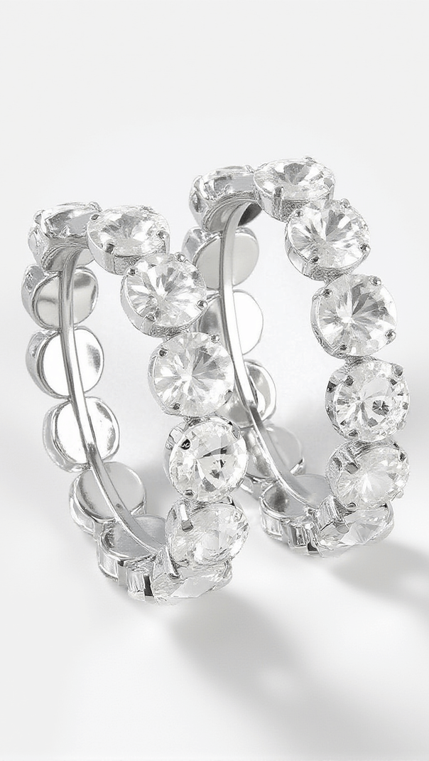 AIIZIE TERRA DIAMANTE HOOP EARRINGS - product image