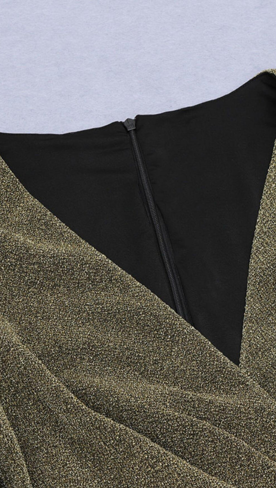 DEEP V DRESS MINI DRESS IN GOLD