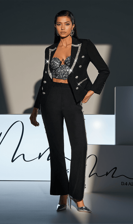 Townes Rhinestone Embellished Blazer Set