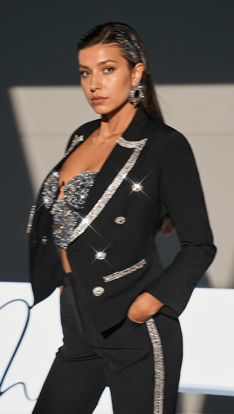 Completo blazer con strass Townes