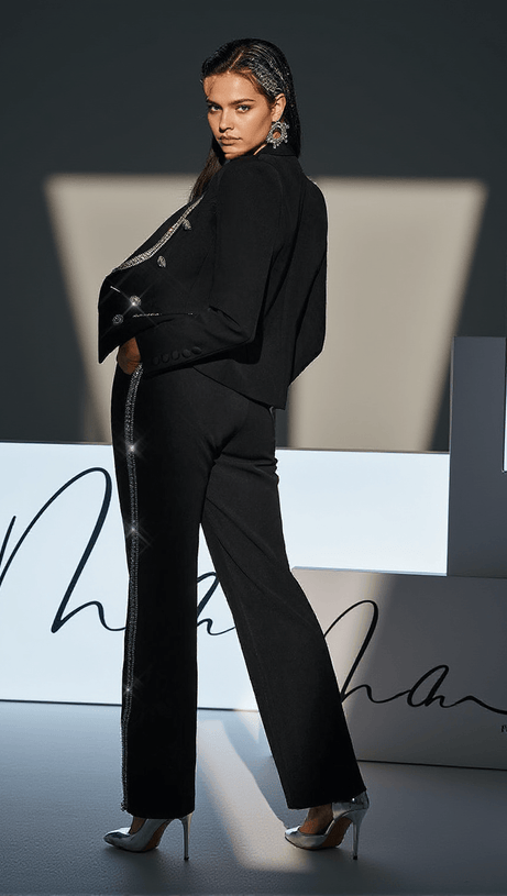 Completo blazer con strass Townes