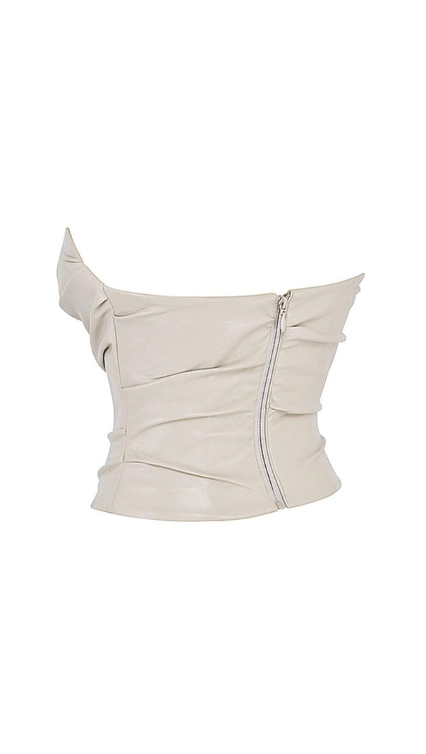 AIIZIE FOG PLUNGE VEGAN LEATHER CORSET - product image
