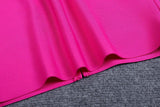 PINK ONE SHOULDER ASYMMETRICAL HEM DRESS