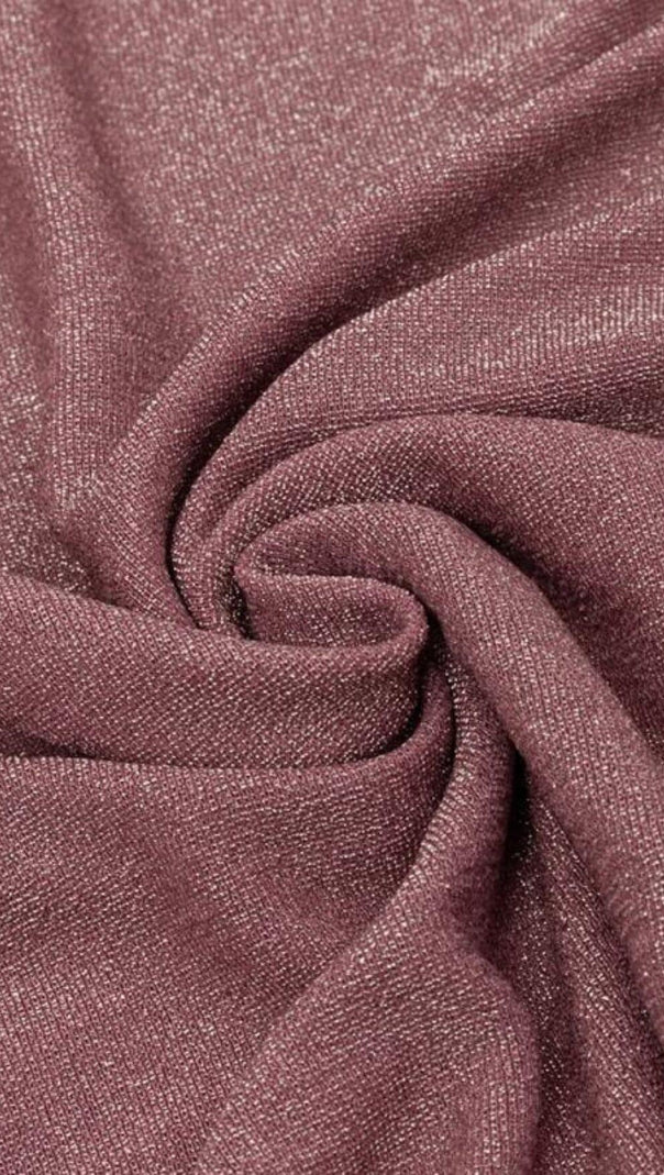 AIIZIE V-NECK LOTUS LEAF YARN EDGE SLIM SLIT DRESS IN PINK - product image