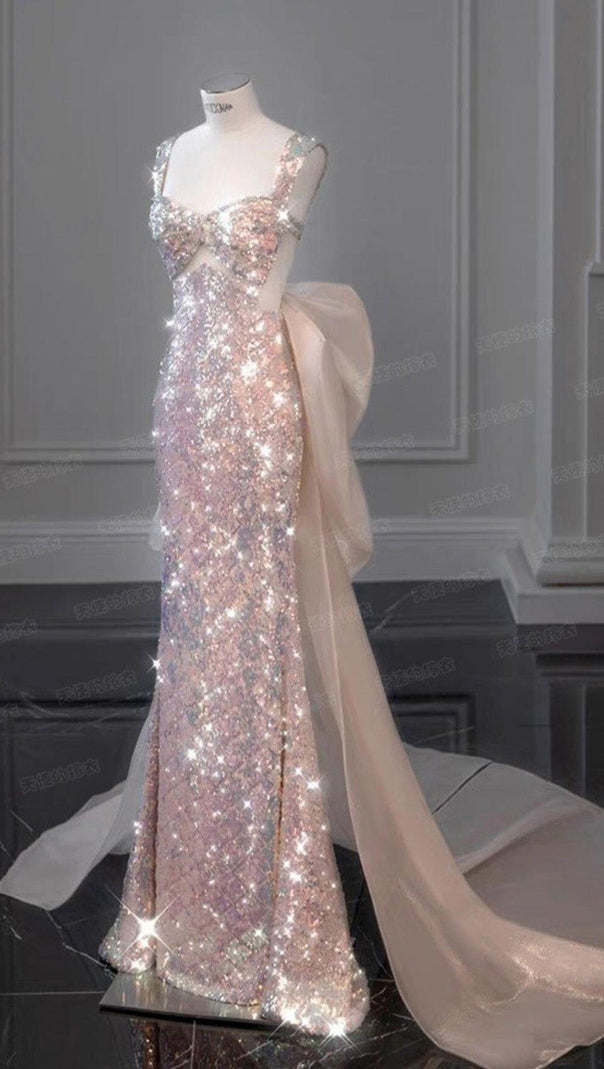 AIIZIE SEQUIN BACKLESS MAXI DRESS - product image